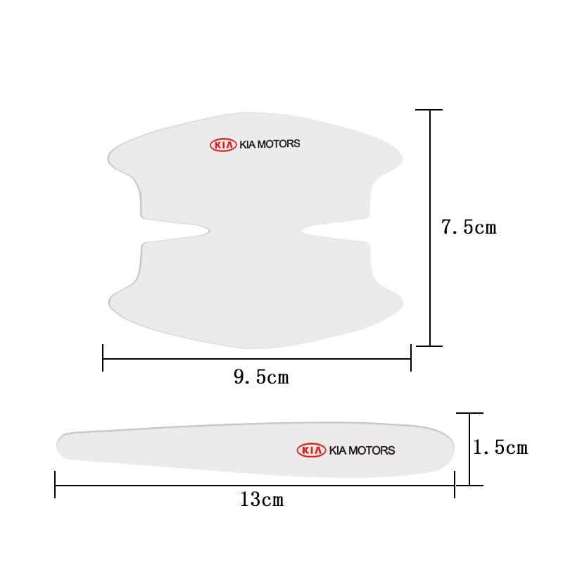 8Pcs Car Door Handle Bowl Anti-scratch Stickers Protective Films For KIA RIO Ceed EV6 EV9 Stinger Forte Niro K9 K5 Soul Sorento