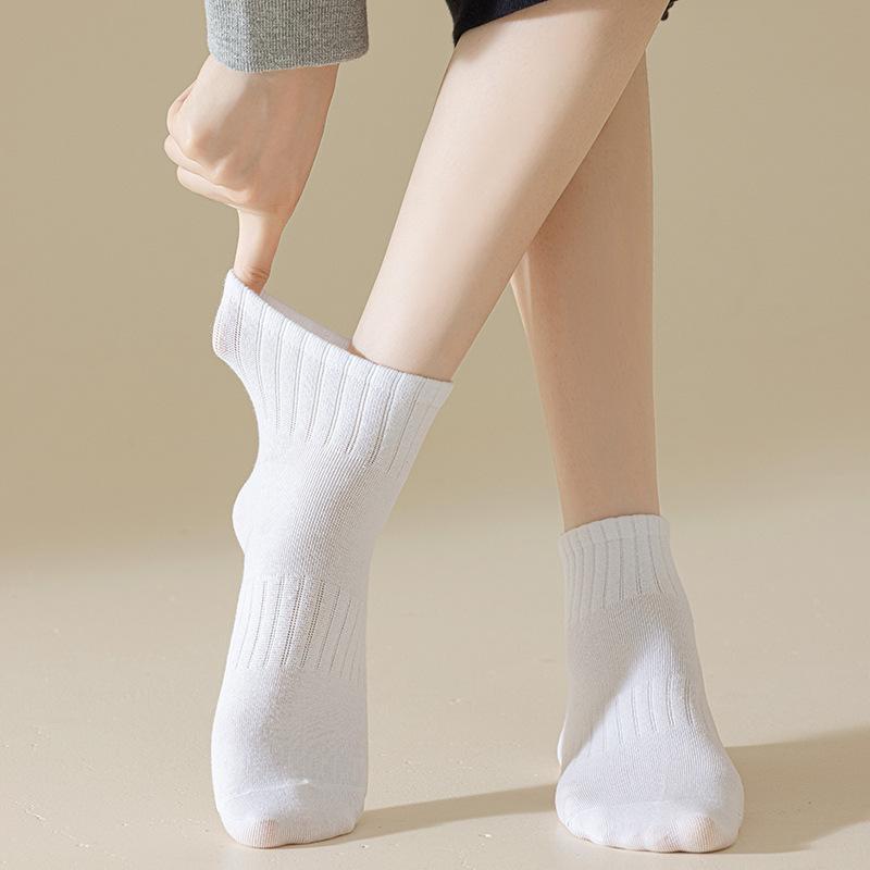 Female Spring and Autumn All Kinds of Sports Girdle Waist Cotton Boneless Long Tube Pile Socks