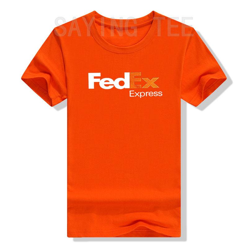 FedEx Unisex Mode Kurzarm Rundhals T-Shirt Grafik-Tees Lässig für Männer Frauen Lustige Blusen Baumwolle Arbeitskleidung Geschenke