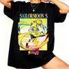 2026new American Retro Cotton Shortsleeved Tshirt With Sailor Moon Print Suitable For Both Unisex And Unisex Casual Street Style