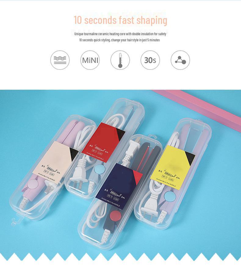 Dual-Purpose Student Mini Plywood Hair Curler & Straightener