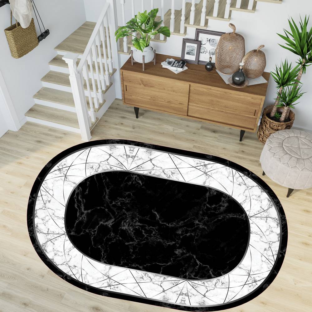 

Eliana Home Washable Printed Carpet LNA7271-HT656 80X150 чёрный