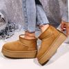 Thick-soled snow boots, integrated fur, piled and thickened large cotton shoes, winter bread shoes, winter models