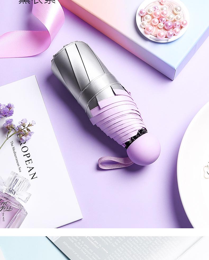 New three-fold simple and fashionable manual solid wood handle vinyl parasol sun umbrella unisex sun umbrella