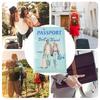 Trendy Print Men Women Passport Cover PU Leather Passport Holder Flight Ticket Holder Travel Passport Wallet ID Card Holder