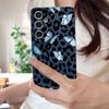 Bowknots Leopard Print Case For Samsung S26 S25 Ultra S24 S23 S22 S21 FE A15 A35 A55 A16 A36 A56 A17 A18 A37 A57 5G Leather Texture Soft Cover
