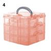 Plastic 3 Tiers Portable Detachable Storage Box Transparent Container Organizer