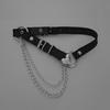 Dark Wind Love Belt Buckle Chain Collar Collar Chain Punk Bouncy Chocker Collarbone Chain Necklace Jk Leg Ring