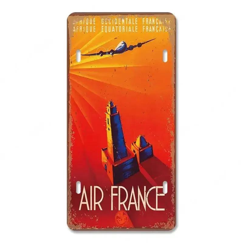 Races Vintage Plate Air Metal Aluminum Signs Retro Top Gun Airplane Metal Poster For Man Cave Bar Home Garage Club Wall Decor