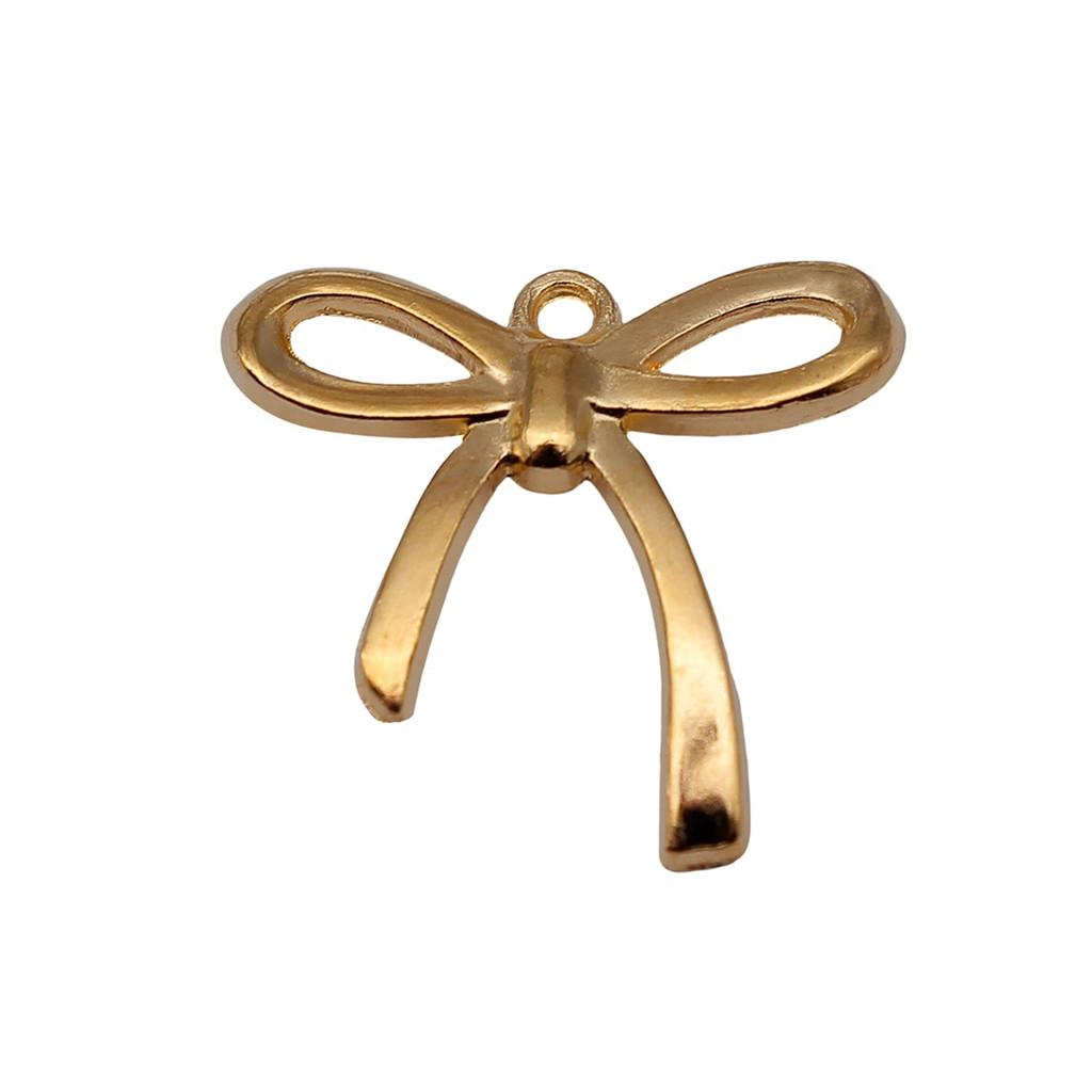 Pendants Bow With Crown Charms For Princess Themed Jewelry Making Alloy