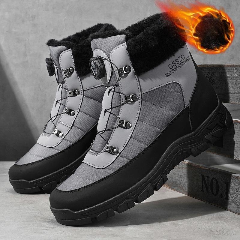 Winter Men Boots Outdoor Snow Boots High Top Cotton Boots with Non Slip  Wear Resistant  Leisure  Versatile Outdoor Plush