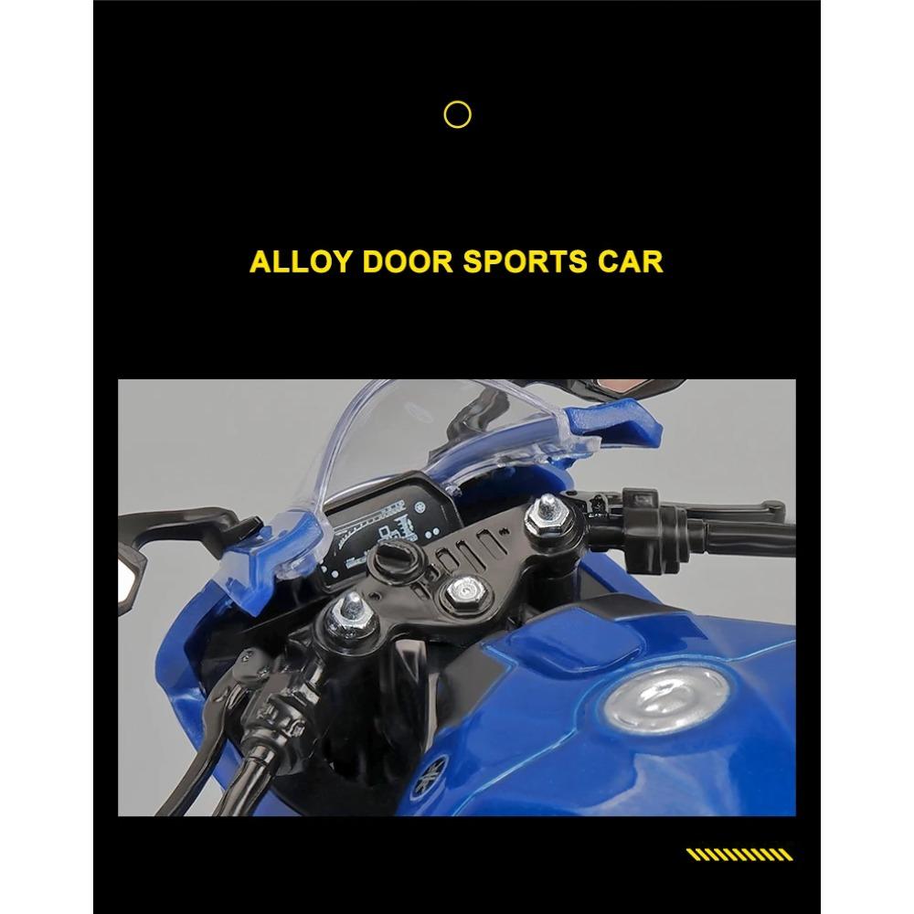 1/12 Skala Yamaha YZF-R1M Motorsykkelmodell Leke Legering Støpt Simulering Modeller Motorsykkel Samling Dekorasjon Gutteleker Gaver