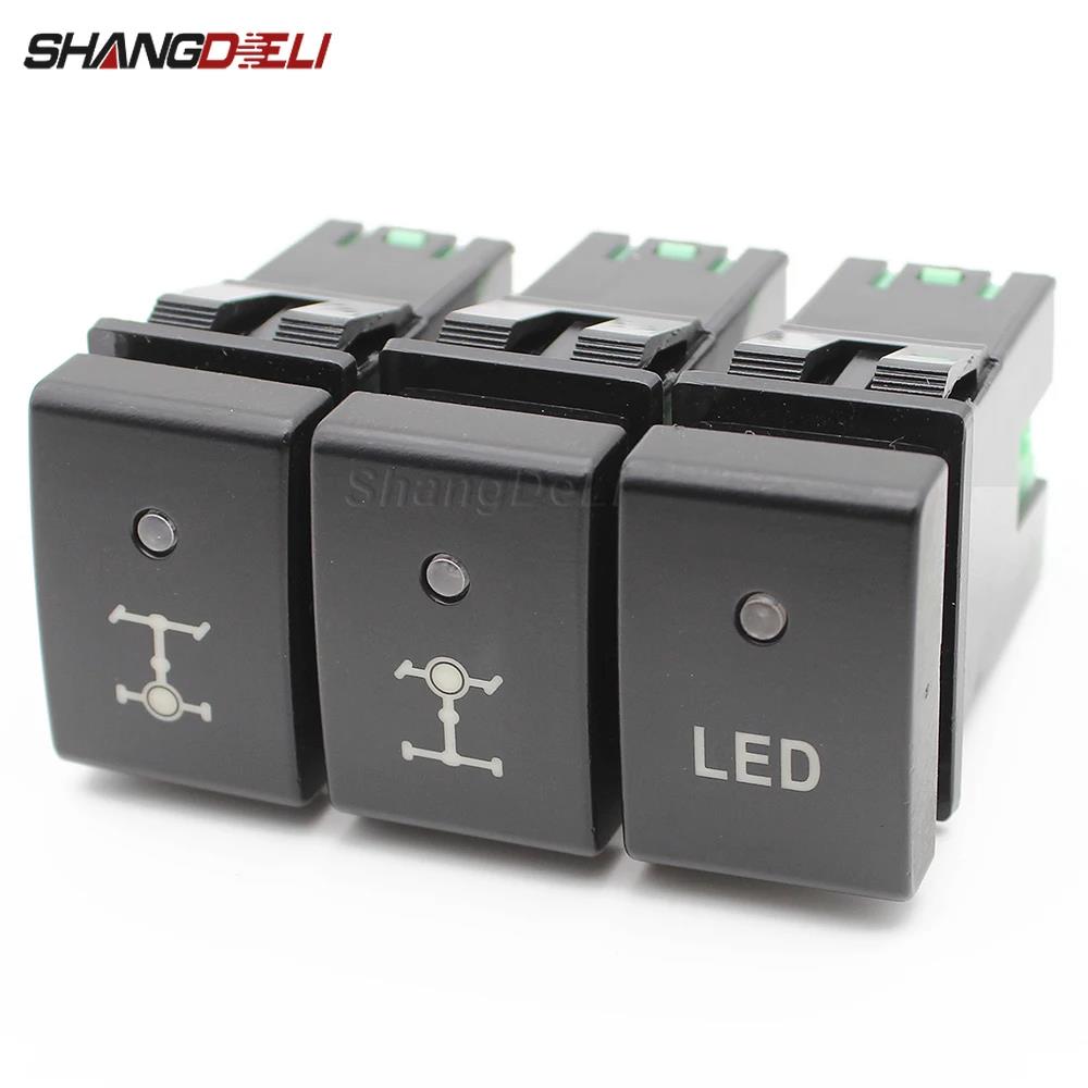 Car LED Light DRL Front Diff Lock Switch Music Push Button Switch For Suzuki Jimny 2007 2009 2010 2011 2012 2013 2014 2015