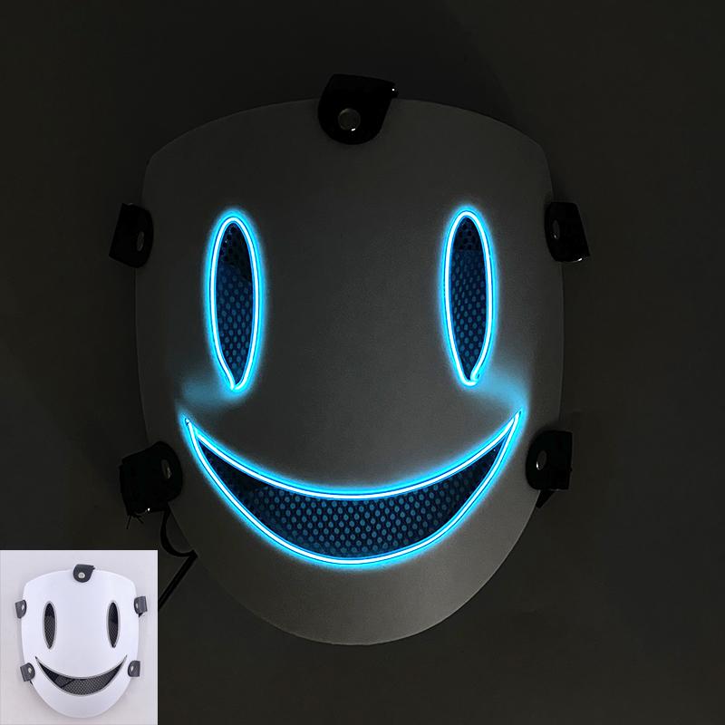 LED High Rise Invasion Mask Cosplay High Rise Invasion Anime Costume Accessories Mask Luminous Flashing Mask for Halloween Props