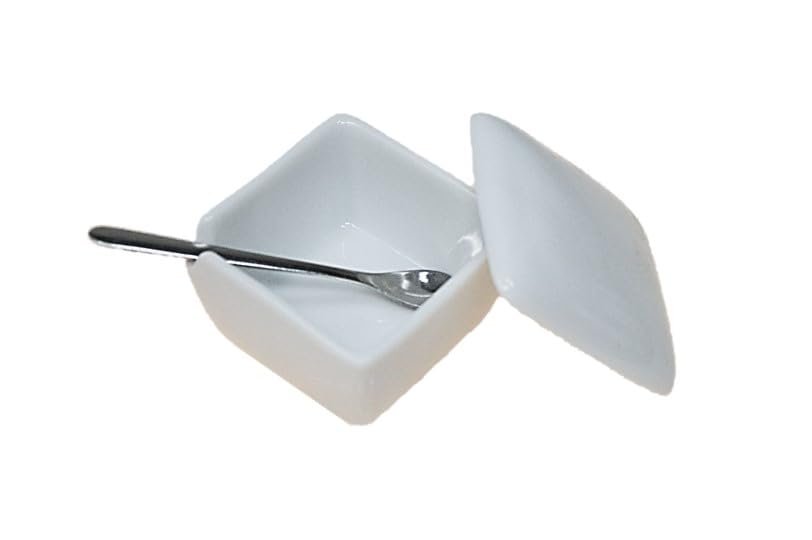 White Square Condiment Condiment Set of Made In Stainless Steel Spoon Commercial Japanese Yakiniku Commercial Rock ACS WEB SHOP 5, Japan, Ceramic,