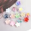 Colorful 30pcs 8mm Mini Polychrome Cute Gradient Five-pointed Star Glass Beads Loose Spacer Beads Jewelry Making DIY Handmade