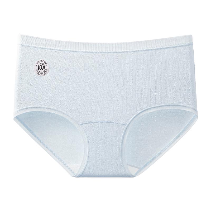 10A Seamless Women's Pure Cotton Antibacterial Plus Size Briefs with Extended Crotch & Breathable Design