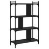 Bookshelf 4 Shelves Black 76 x 32 x 123 cm Engineered Wood