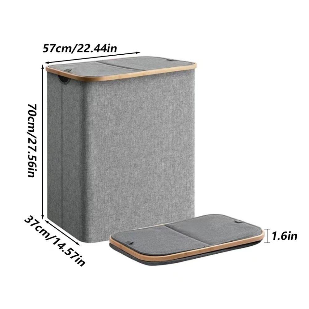 Faltbarer Wäschekorb mit Deckel/Griff Große Größe Wasserdicht Mit 2-Fächer-Innentasche Waschkörbe
