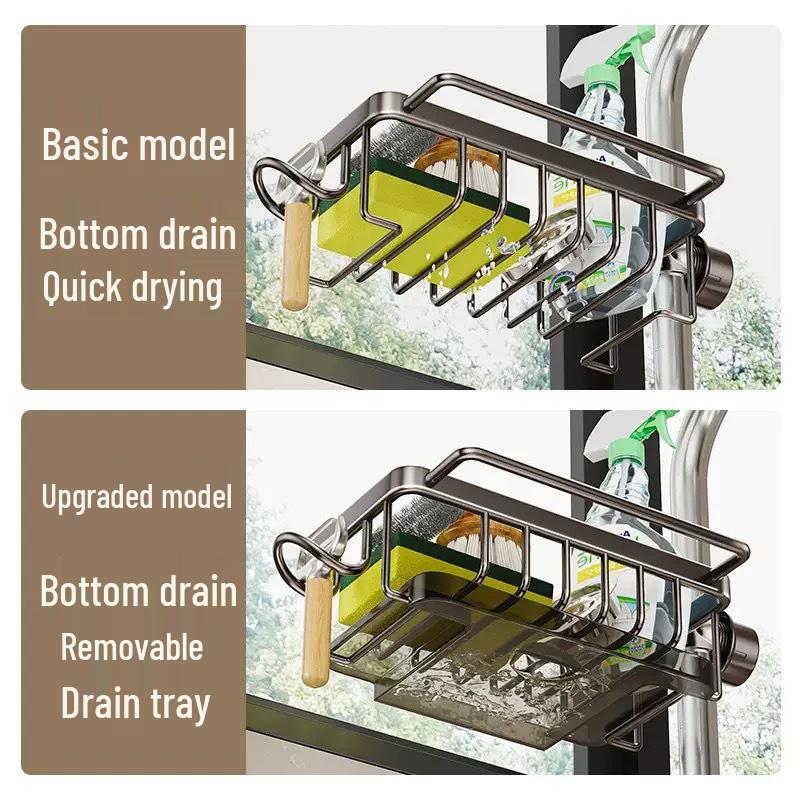Multi-functional Kitchen Sink Storage Rack/Faucet Draining Basket