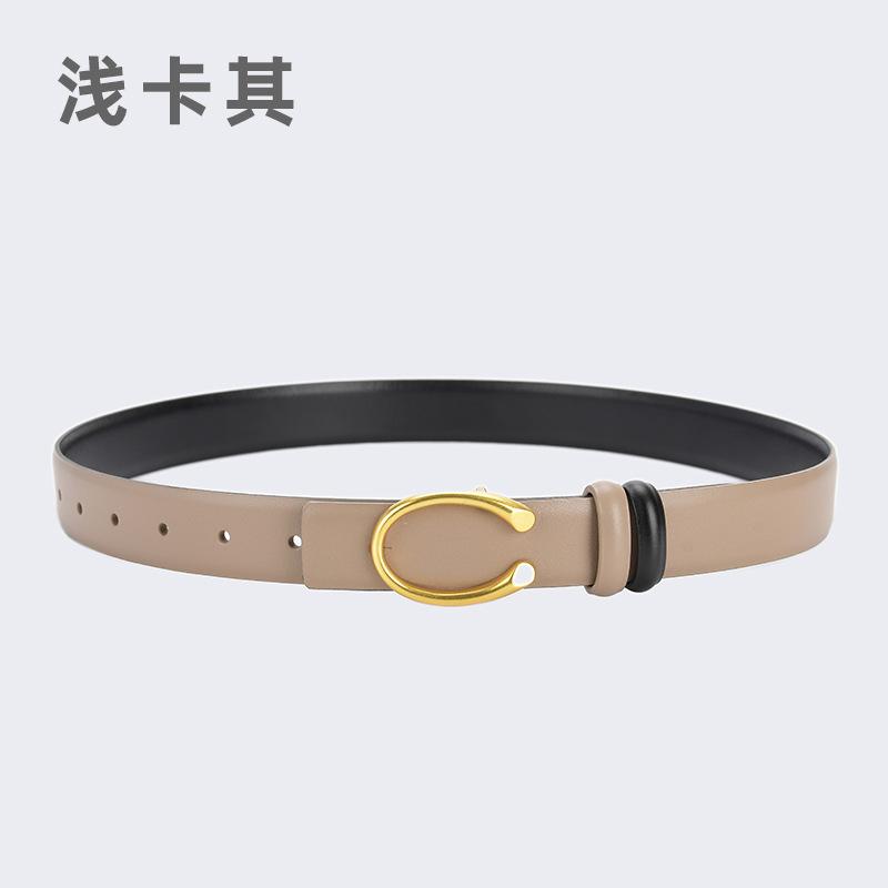 

Четыре сезона в наличии новая упрощенная версия двухсторонняя пряжка ремень сплав женский ремень модный универсальный кожаный декоративный тонкий ремень 105cm