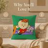 Cartoon B-Big Ear TutuS Cushion Cover Double-Sided Printed Pillow Cover Hypoallergenic Dust-Mite Proof
