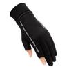 Unisex Suede Fleece-Lined Fingerless Gloves