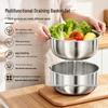 304 Stainless Steel Dual-Layer Kitchen Drain Basket and Rice Washing Sieve
