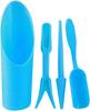 4Pcs Blue Mini Garden Tool Set Succulent Care Plastic Kit Bonsai Potting Soil Indoor for Succulent Miniature Plant Gardening for Flower Planting