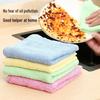 Non-Stick Oil Remover Wood Fiber Dishcloth: Absorbent, Easy-Clean Scouring Pad for Kitchens