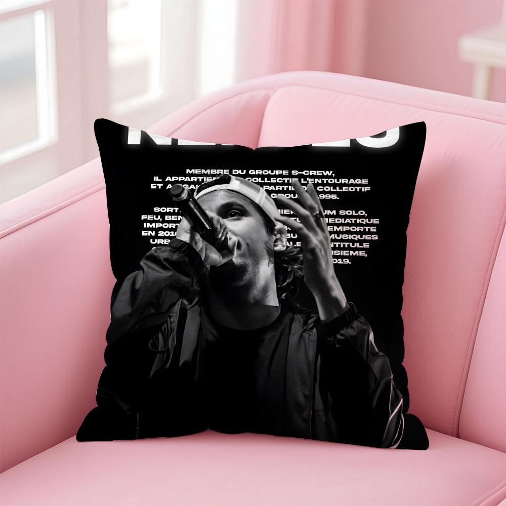 Conscious French Rapper Singer NNekfeu Cushion Cover Pillow Case Soft Skin Friendly Fabric Concealed Zipper