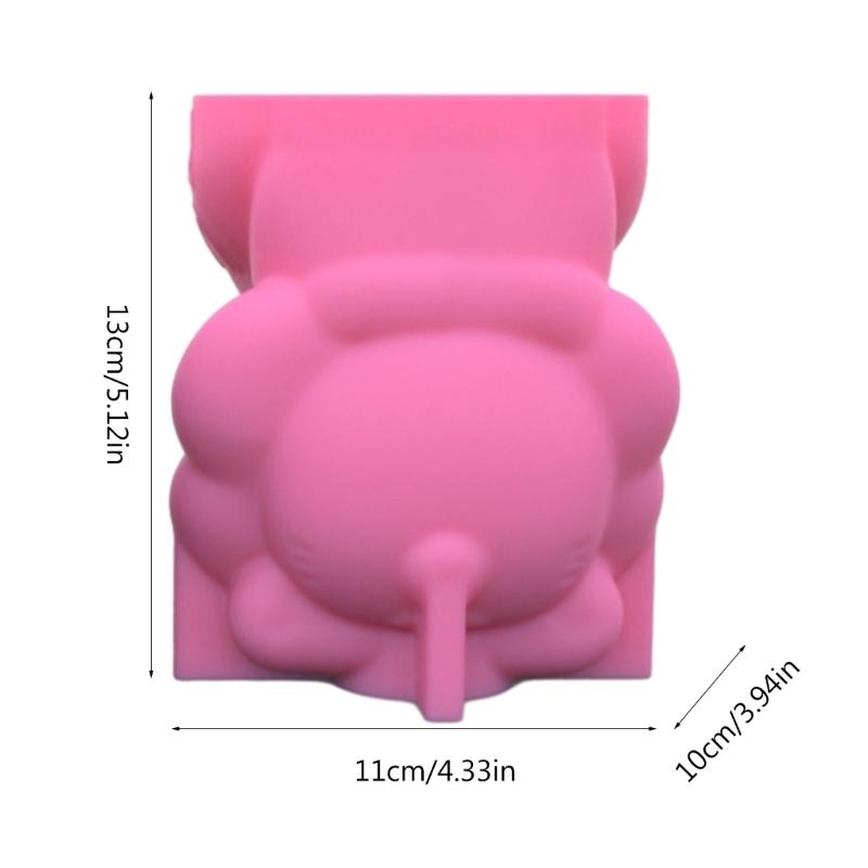 Durable Silicone Mold Lovely Lions Shaped Flower Pots Succulent Planter Pots Mould Pen Holder Moulds Home Decorations
