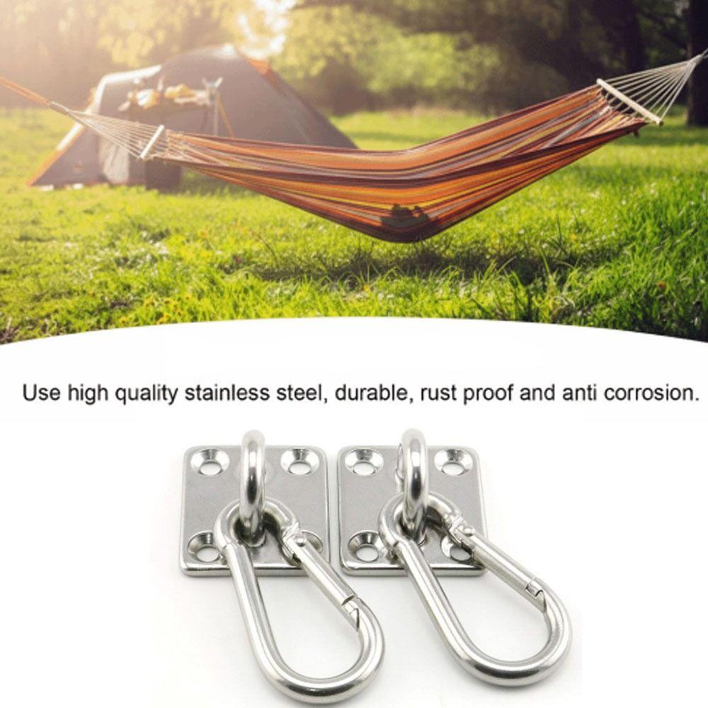 2 Set 125kg Load Capacity M8 Stainless Steel Hook Stainless Steel Hammock Hanging Kit  Porch Swing