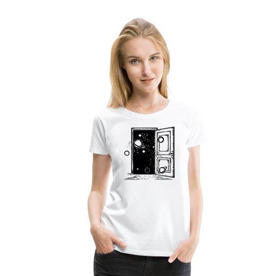Summer Planet Cartoon Print Personality T Shirt Female Short Sleeved Harajuku Summer Fashion Casual 4XL