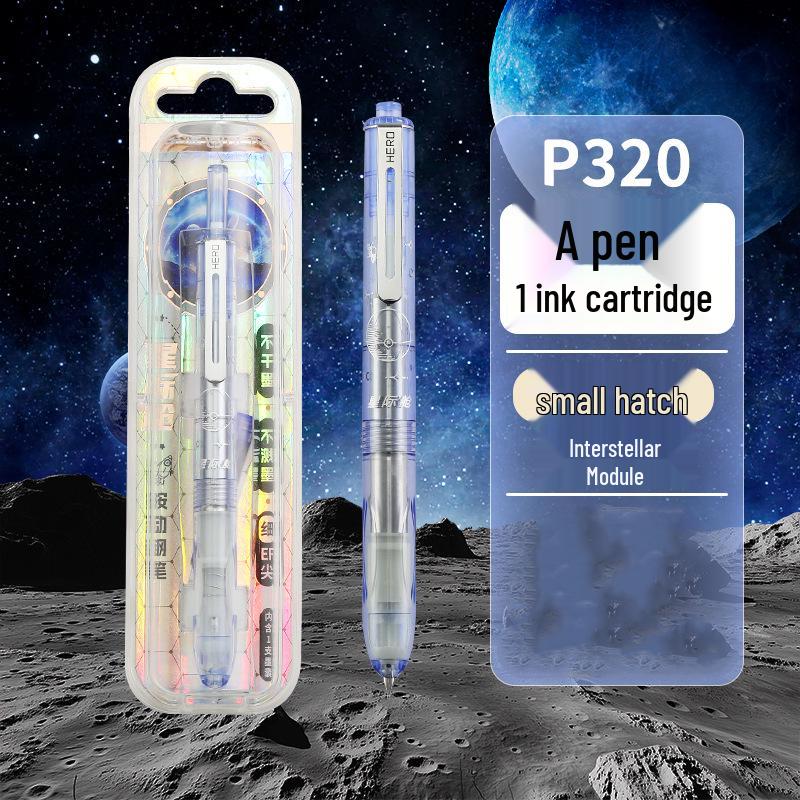 

HERO P320 Click Ballpoint Pen for Third Grade Students - Beginner Calligraphy with Replaceable Ink Cartridge 0.38mm