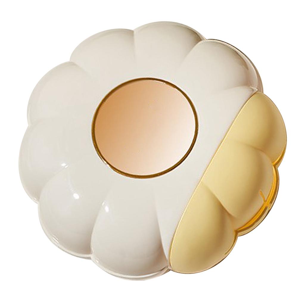 Fresh Keeping Bag Storage Box Creamy White Flower Shape Multifunctional Space Saving Plastic Wall