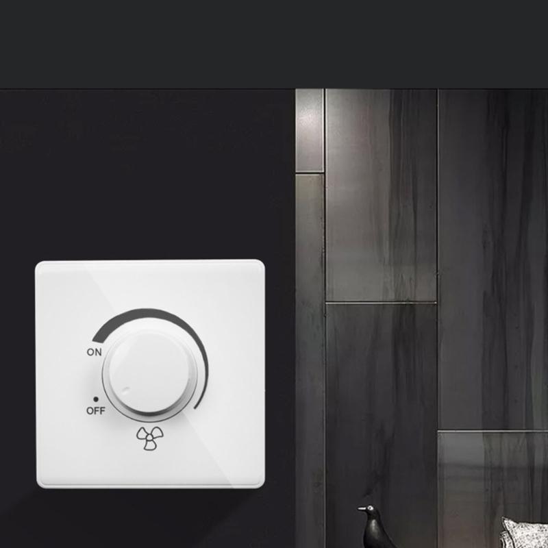 Type 86 Surfaces Mount Fan Controller Ceiling Fan Speed Control Stepless Adjustment Easy Installation for Hotel Home