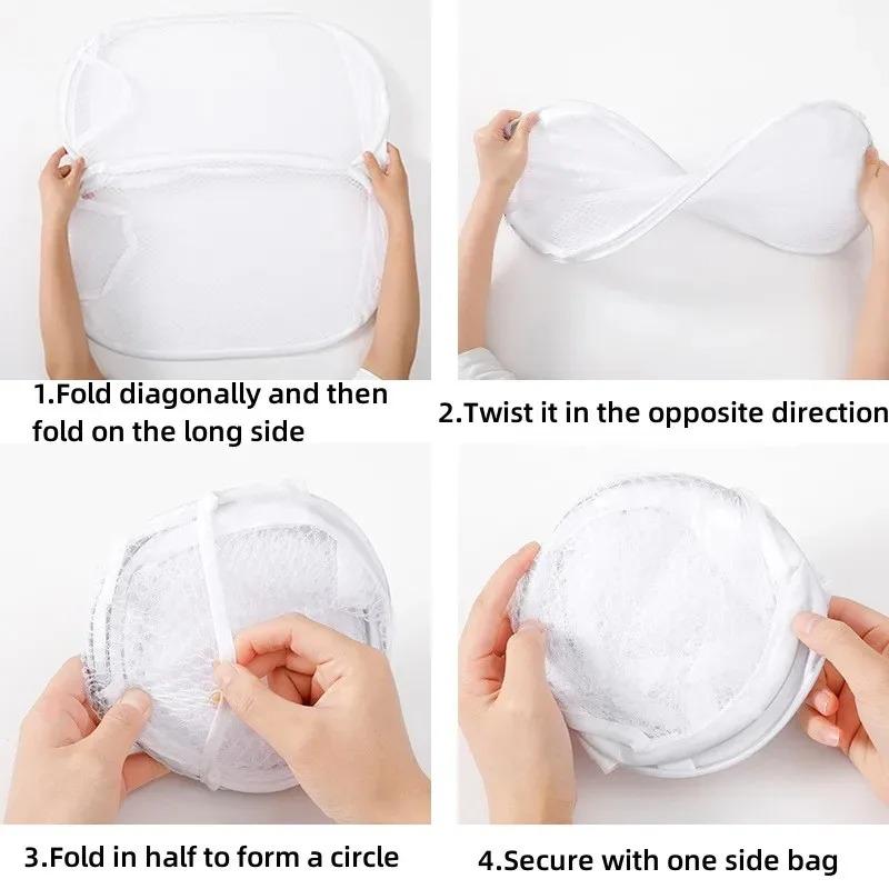 Horizontal Foldable Laundry Basket Mesh Cloth Breathable Laundry Hamper Home Accessories Large Capacity Storage Baskets