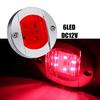 6LED Round Truck and Trailer Side Signal Lights, 12-24V for Boats and Vehicles