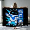 1PC ASTRO BOT Custom Name Patterned Flannel Blanket Suitable For All Seasons for Home Decor Warmth and Comfort Gifts Holiday Present