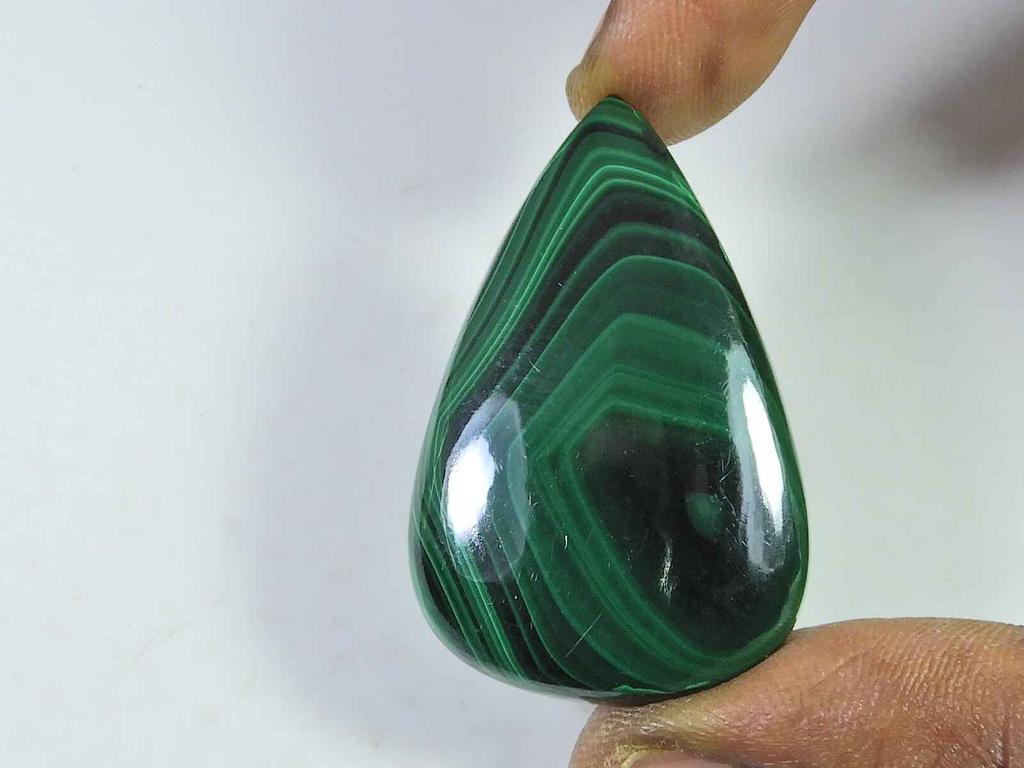 64Cts. Natural Green Malachite Oval Cabochon Loose Gemstone 26X42X05 MM SK-2001