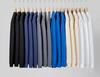 T-shirt Unisex Premium 500g Pesante Grigia 100% Cotone Spazzolato Double-Face a Manica Lunga.