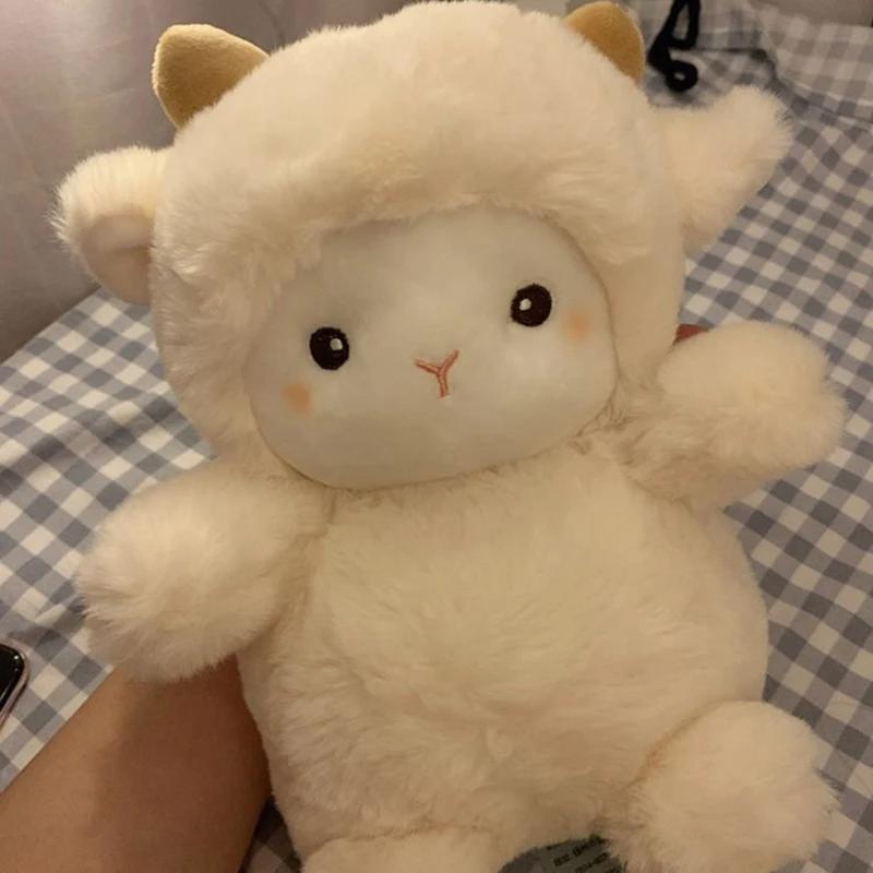 25CM Super Mignon Poupées en Peluche Mouton Kawaii Lapin Alpaga Jouets Animaux Doux Rembourrés Oreiller Anniversaire Fête de Mariage Jouets à Lancer