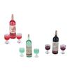 Miniature Dollhouse Wine Bottle Set Dollhouse Decoration Pretend Play Funny Mini Toy Set for Party