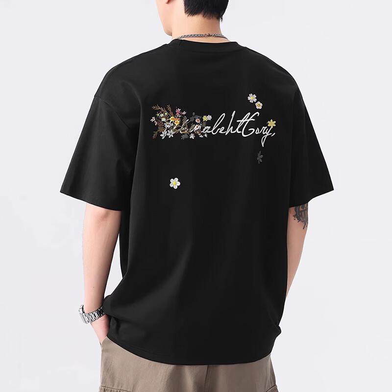 PLAYBOY Men s Premium Thin Embroidered Short Sleeve Summer T-Shirt 4XL