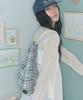 Kiibi Check Pattern Gym Sack Purple
