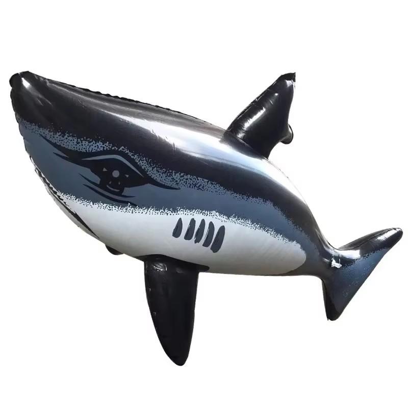 

1/2 Pcs Fun Inflatable Shark Float Toy Kids Adults Inflatable Water Swimming Pool Simulation Whale Fish Animals Toys Pool Gift