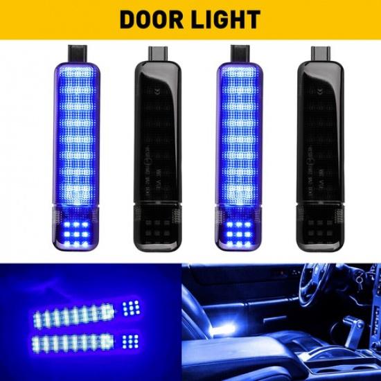 4pcs Blue LED Door Courtesy Light For Chevy & GMC C/K 1500 2500 Suburban 96-00 V