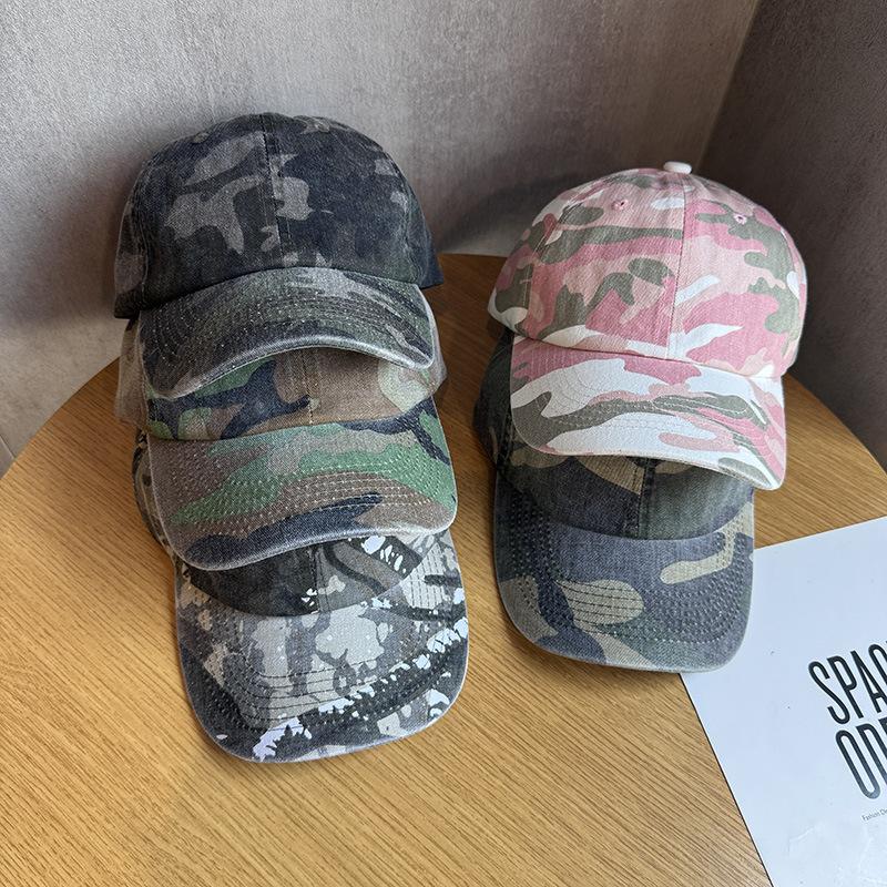 Euro American Fashion Retro Camouflage Soft Top Baseball Cap Men and Women Outdoor Jungle Adventure Visor Sports Casual Sun Hat