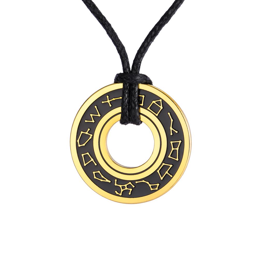 LIKGREAT 12 Zodiac Signs Necklace for Men Women Astrology Constellation Pendant Chain Stainless Steel Pagan Witchy Jewelry Gift